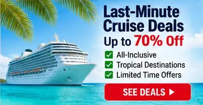 Last-minute cruise deals up to 70% off